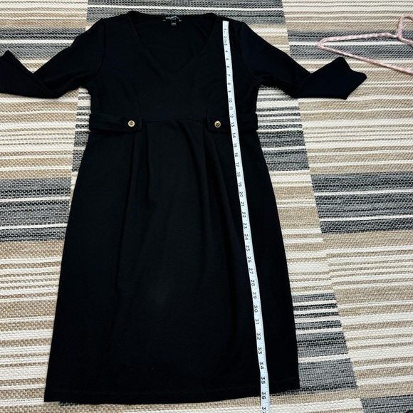 Isabella Oliver Black Workwear Classic Minimalist Pull Over Dress Size 10 - Picture 9 of 11